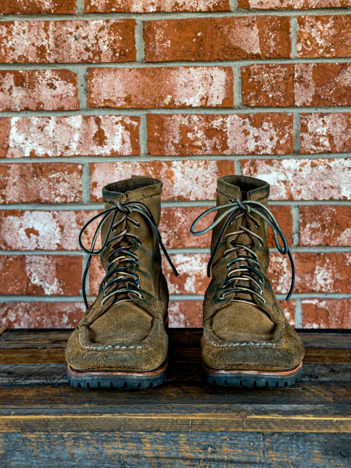 Photo by KVanDev on February 5, 2026 of the Russell Moccasin Co. Backcountry in Horween Marine Field Roughout.