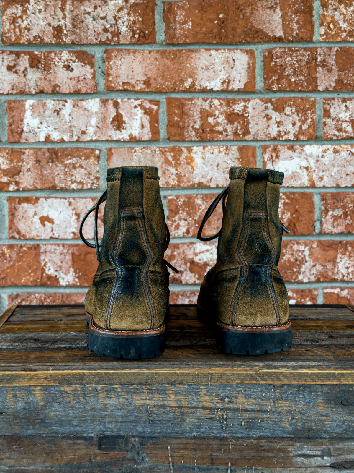 Photo by KVanDev on April 5, 2026 of the Russell Moccasin Co. Backcountry in Horween Marine Field Roughout.