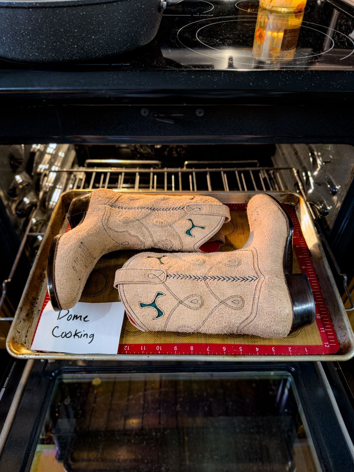 Photo by KVanDev on November 1, 2025 of the Fortis Boots Cowboy Boot in Indonesian Natural Veg Tan.