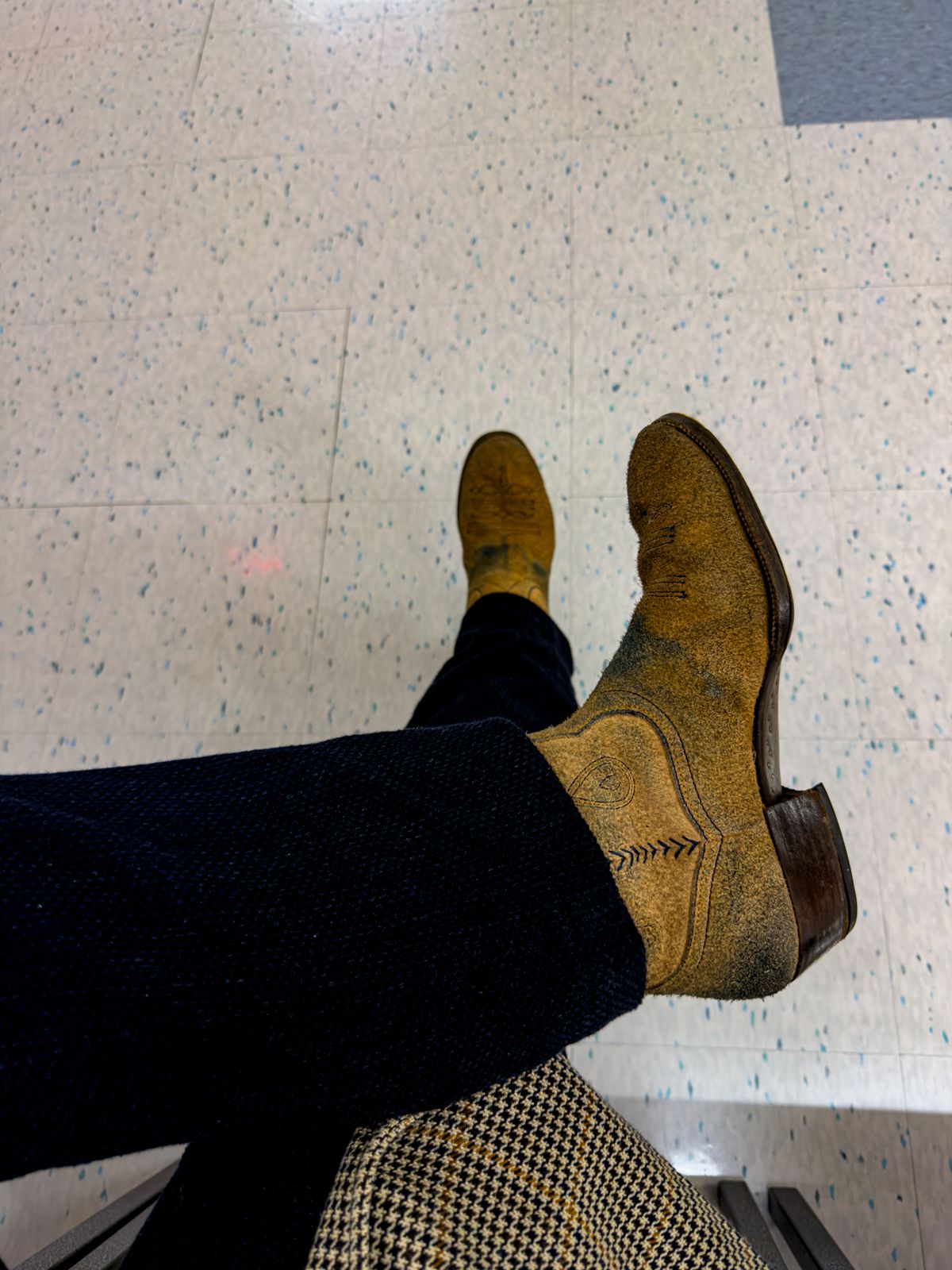 Photo by KVanDev on January 13, 2026 of the Fortis Boots Cowboy Boot in Indonesian Natural Veg Tan.