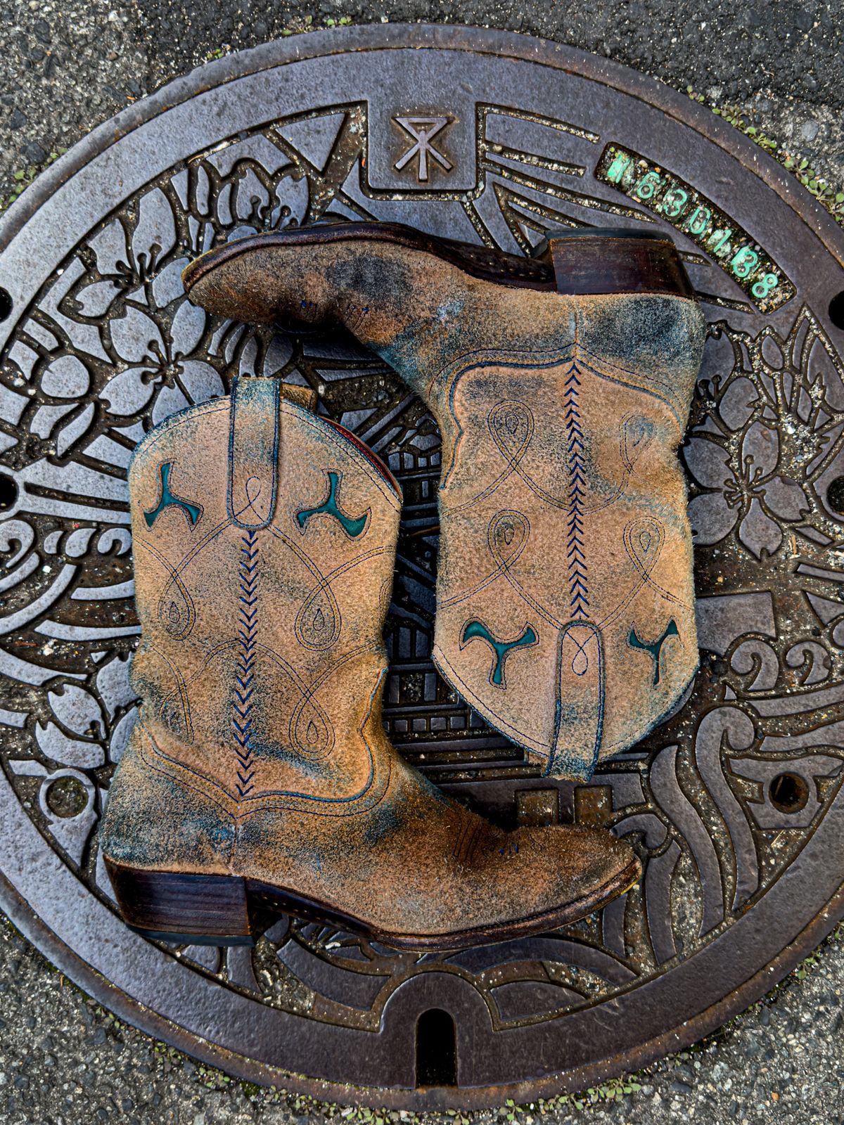 Photo by KVanDev on March 5, 2026 of the Fortis Boots Cowboy Boot in Indonesian Natural Veg Tan.