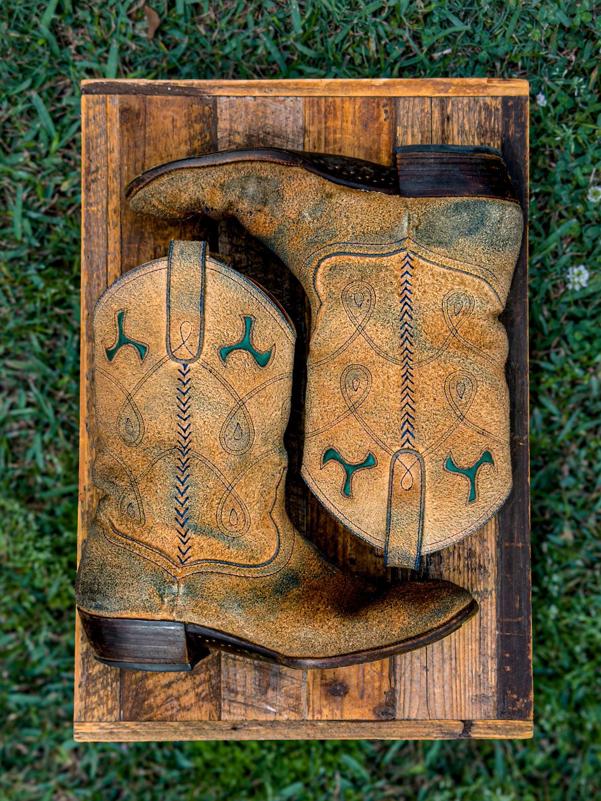 Photo by KVanDev on April 5, 2026 of the Fortis Boots Cowboy Boot in Indonesian Natural Veg Tan.