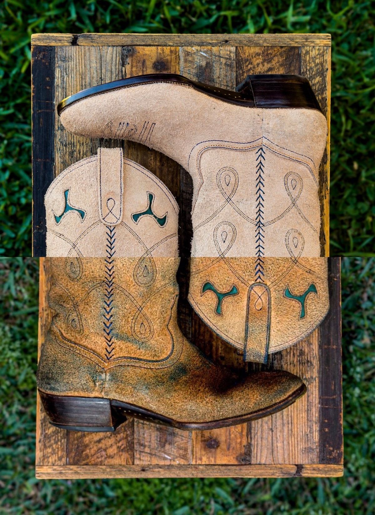 Photo by KVanDev on April 5, 2026 of the Fortis Boots Cowboy Boot in Indonesian Natural Veg Tan.