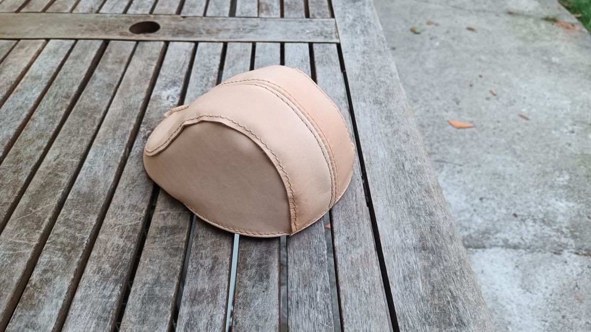 Photo by timmoffatt on September 18, 2025 of the Self-Made Flat Cap in Vegetable Tan.