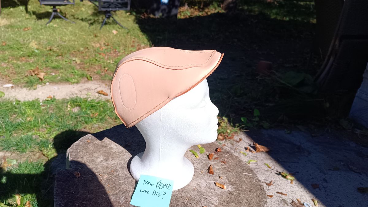 Photo by timmoffatt on October 1, 2025 of the Self-Made Flat Cap in Vegetable Tan.