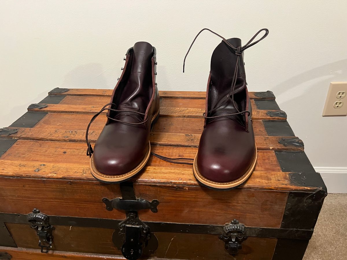 Photo by mluchterhand on September 17, 2025 of the Red Wing Beckman in Red Wing Black Cherry Excalibur.