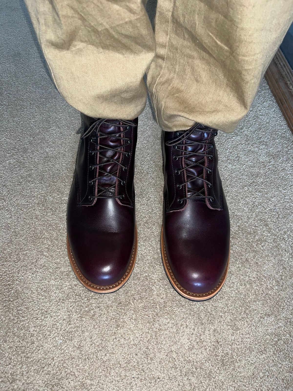 Photo by mluchterhand on September 17, 2025 of the Red Wing Beckman in Red Wing Black Cherry Excalibur.