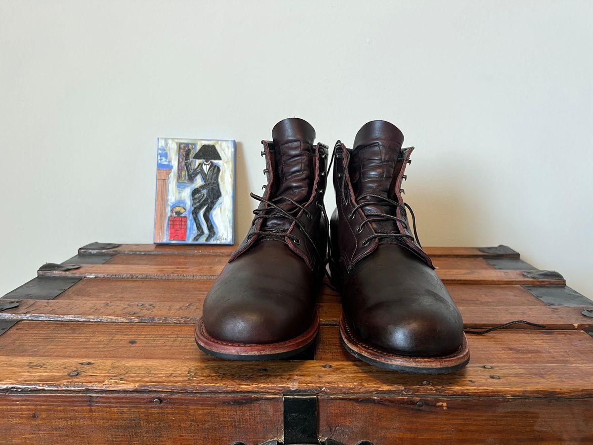 Photo by mluchterhand on November 5, 2025 of the Red Wing Beckman in Red Wing Black Cherry Excalibur.
