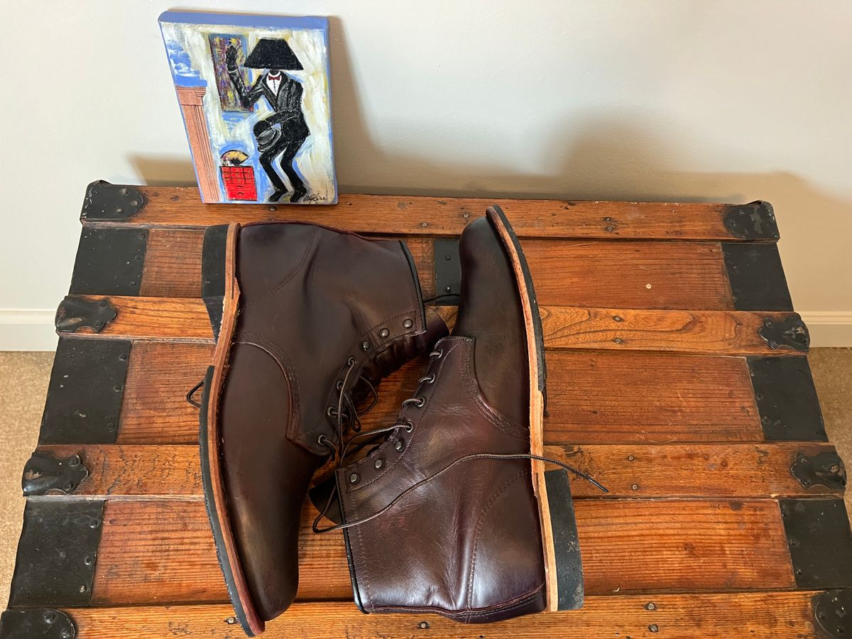 Photo by mluchterhand on November 5, 2025 of the Red Wing Beckman in Red Wing Black Cherry Excalibur.