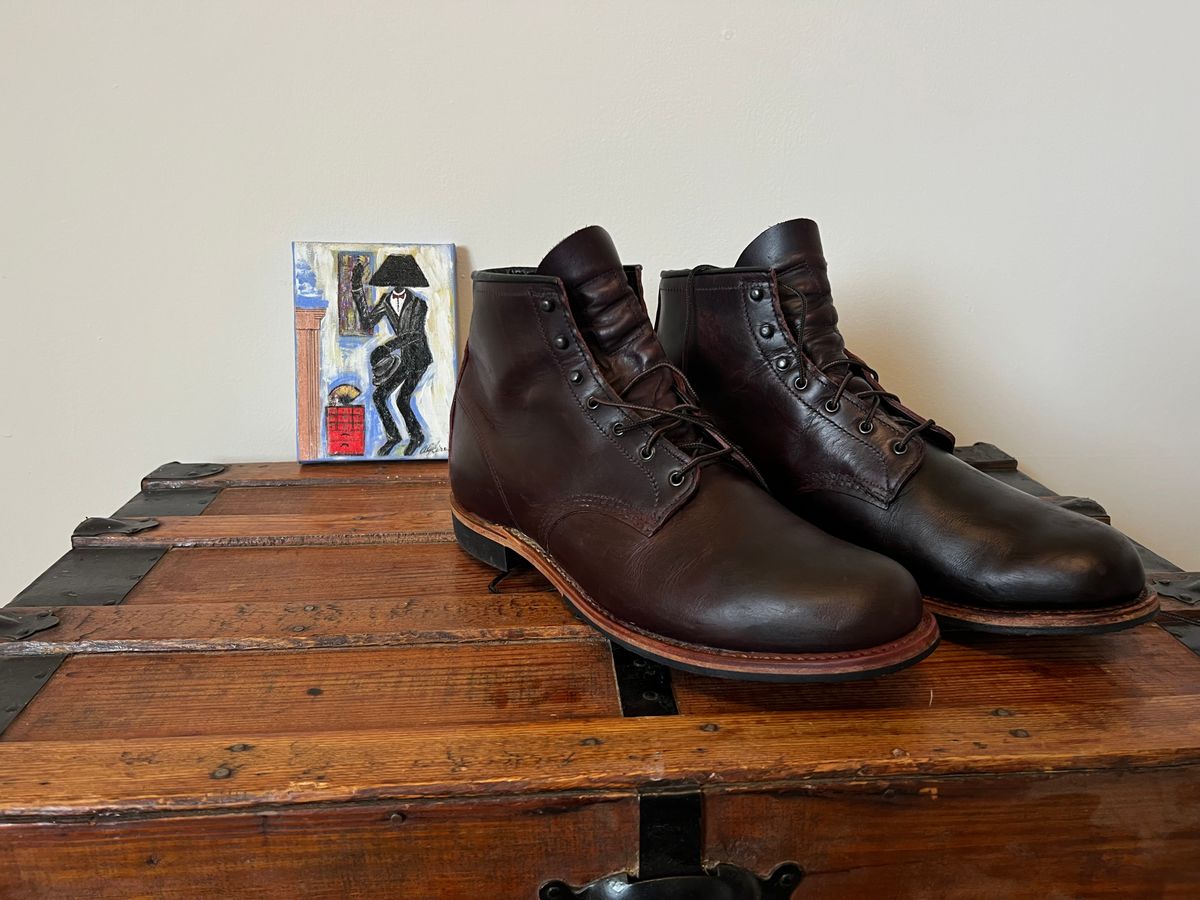 Photo by mluchterhand on November 5, 2025 of the Red Wing Beckman in Red Wing Black Cherry Excalibur.