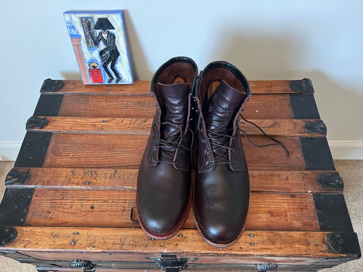Photo by mluchterhand on November 5, 2025 of the Red Wing Beckman in Red Wing Black Cherry Excalibur.