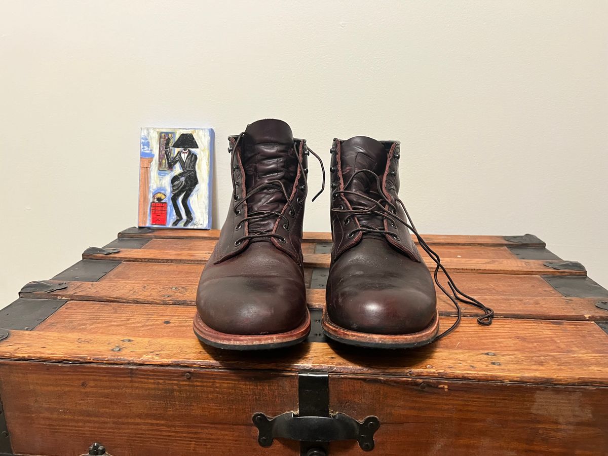 Photo by mluchterhand on December 6, 2025 of the Red Wing Beckman in Red Wing Black Cherry Excalibur.