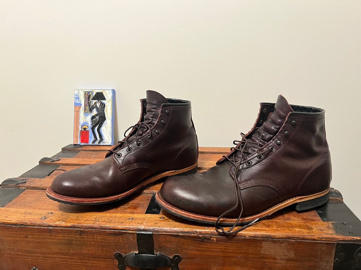 Photo by mluchterhand on December 6, 2025 of the Red Wing Beckman in Red Wing Black Cherry Excalibur.