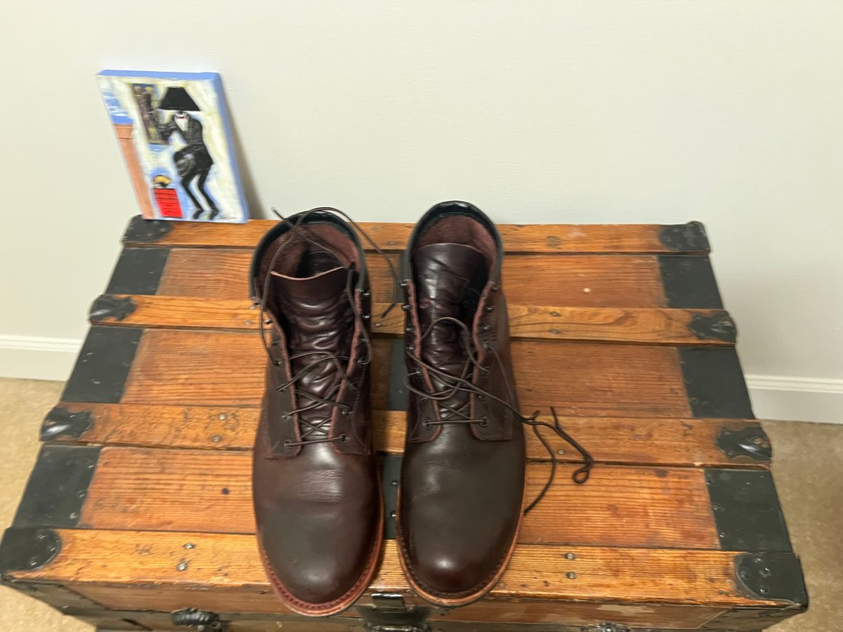 Photo by mluchterhand on December 6, 2025 of the Red Wing Beckman in Red Wing Black Cherry Excalibur.