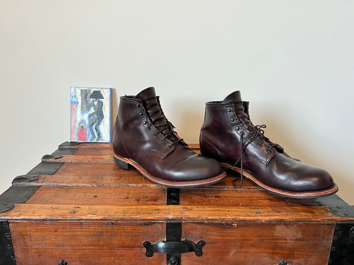 Photo by mluchterhand on January 6, 2026 of the Red Wing Beckman in Red Wing Black Cherry Excalibur.