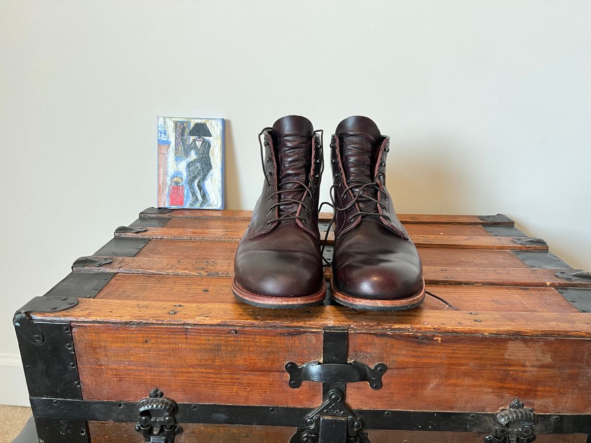 Photo by mluchterhand on January 6, 2026 of the Red Wing Beckman in Red Wing Black Cherry Excalibur.