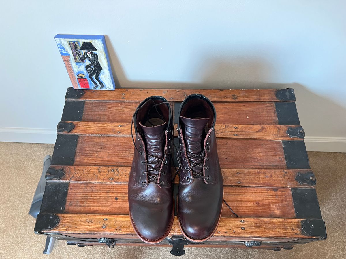 Photo by mluchterhand on January 6, 2026 of the Red Wing Beckman in Red Wing Black Cherry Excalibur.