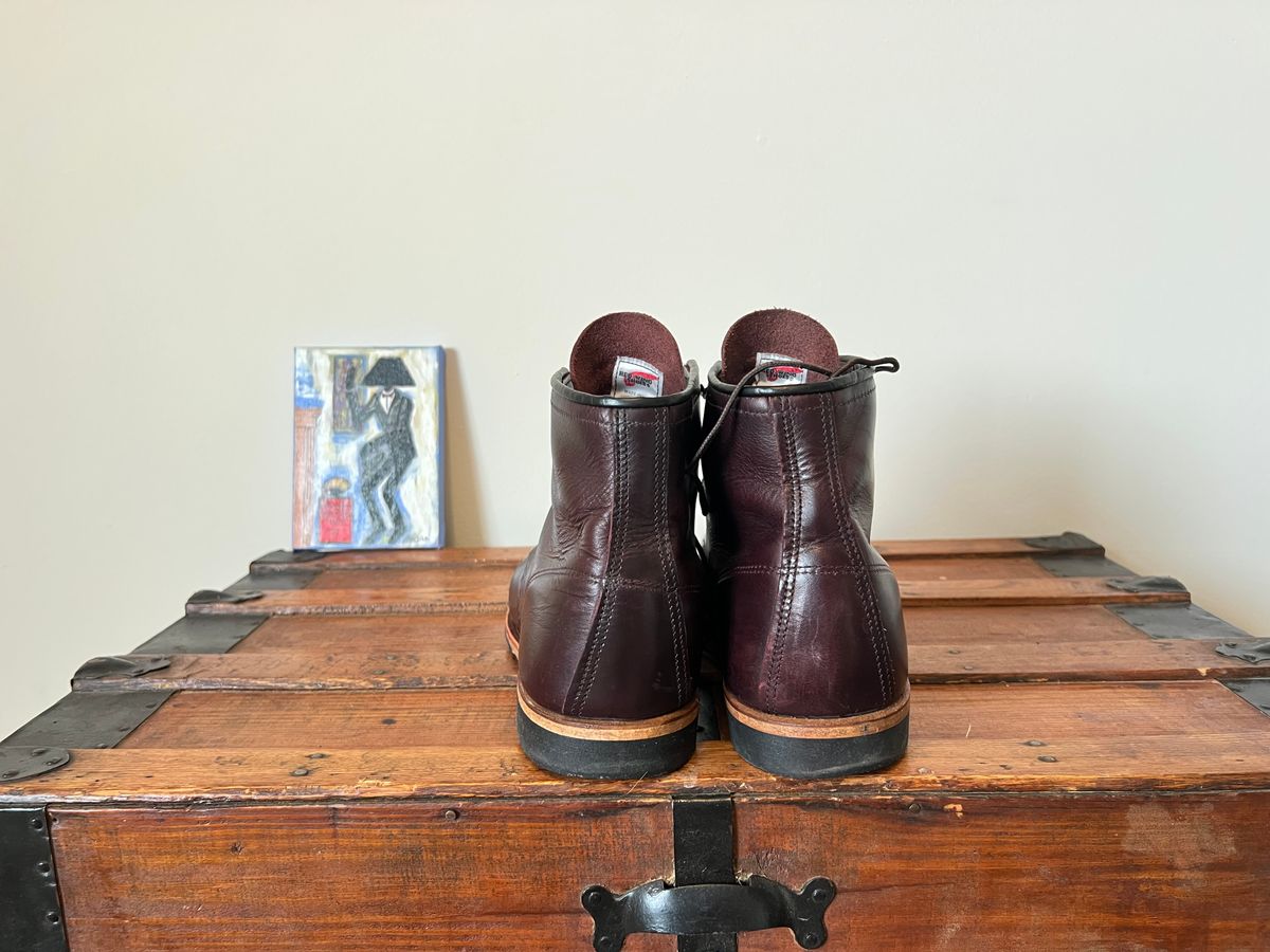 Photo by mluchterhand on January 6, 2026 of the Red Wing Beckman in Red Wing Black Cherry Excalibur.