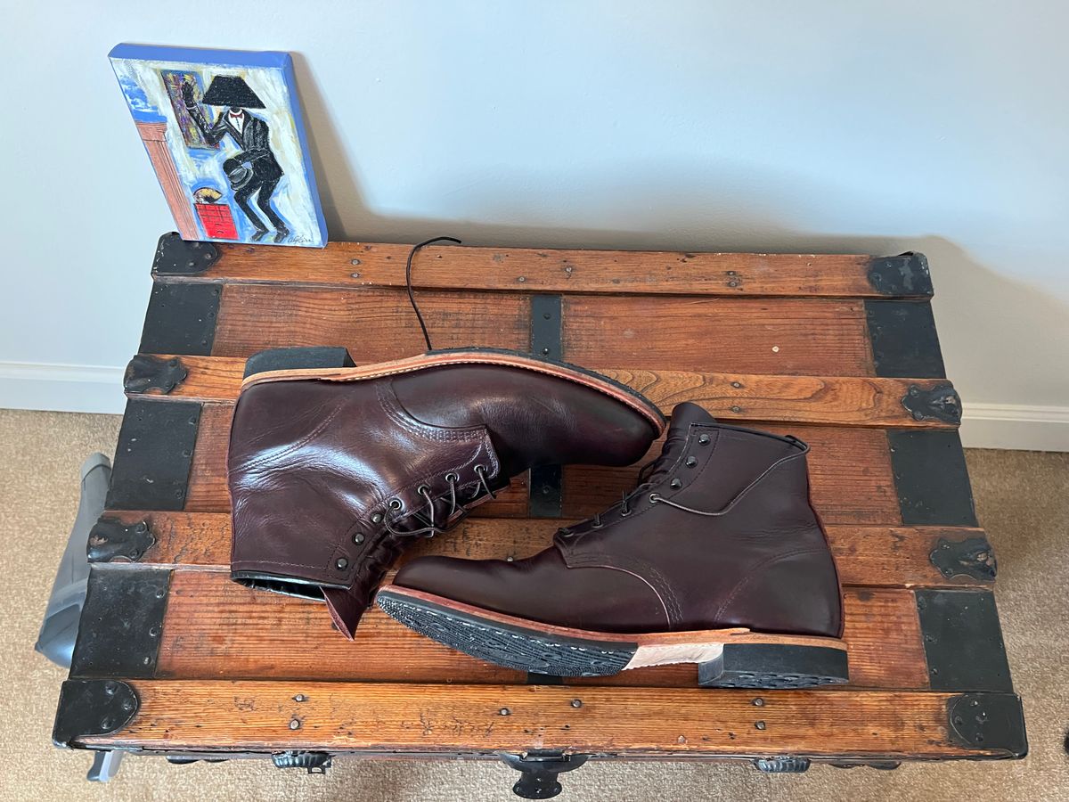 Photo by mluchterhand on January 6, 2026 of the Red Wing Beckman in Red Wing Black Cherry Excalibur.