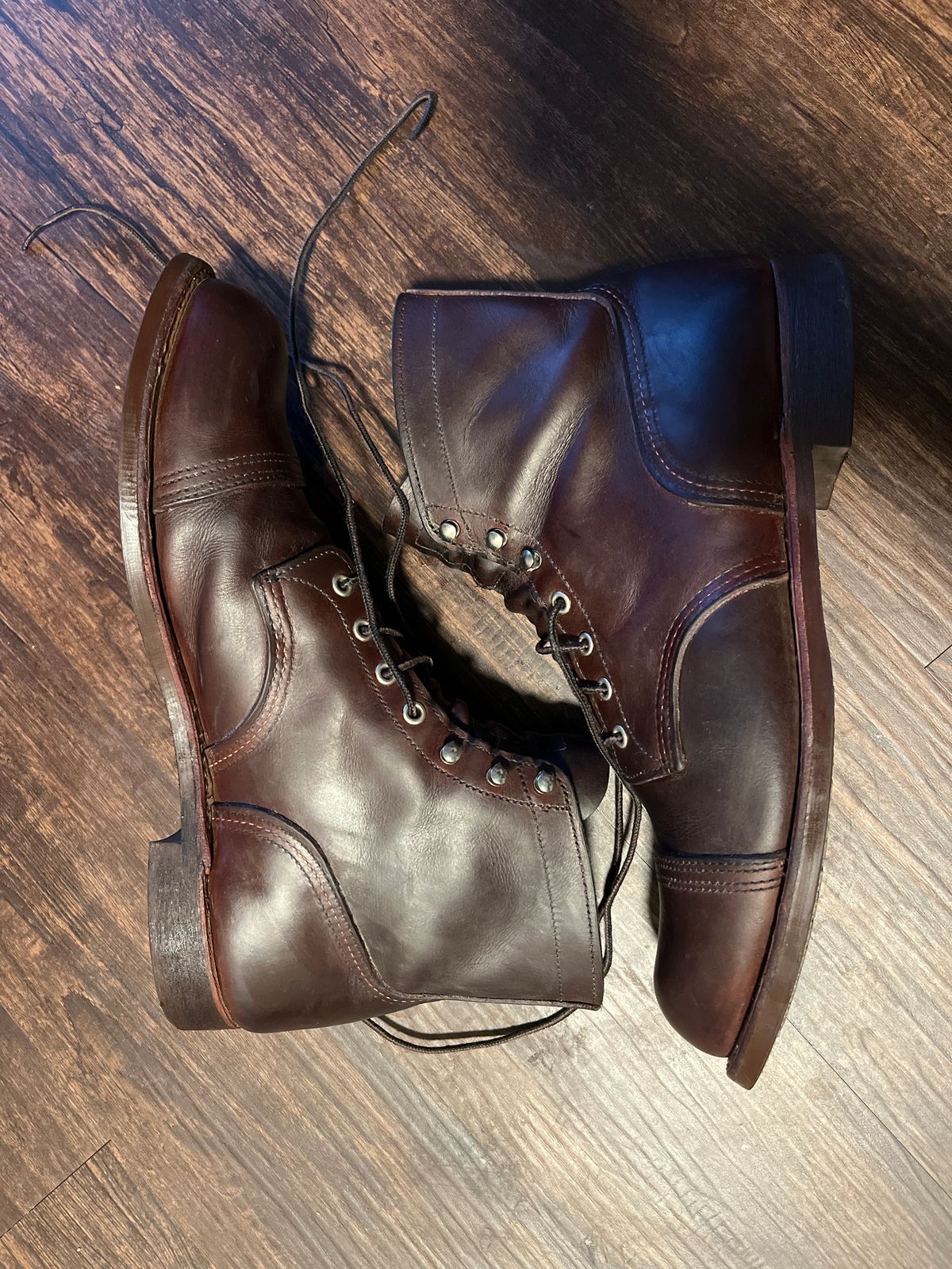 Photo by mluchterhand on December 5, 2023 of the Red Wing Iron Ranger in S.B. Foot Amber Harness.