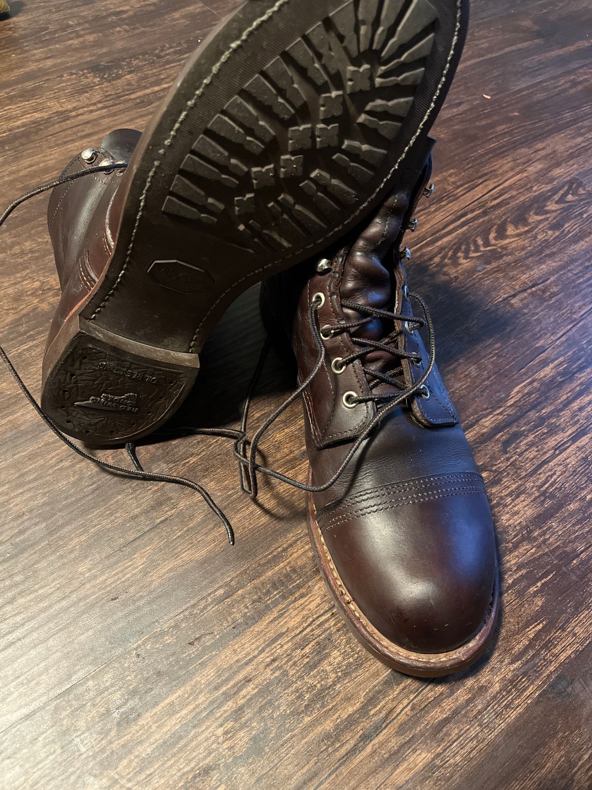 Photo by mluchterhand on December 5, 2023 of the Red Wing Iron Ranger in S.B. Foot Amber Harness.
