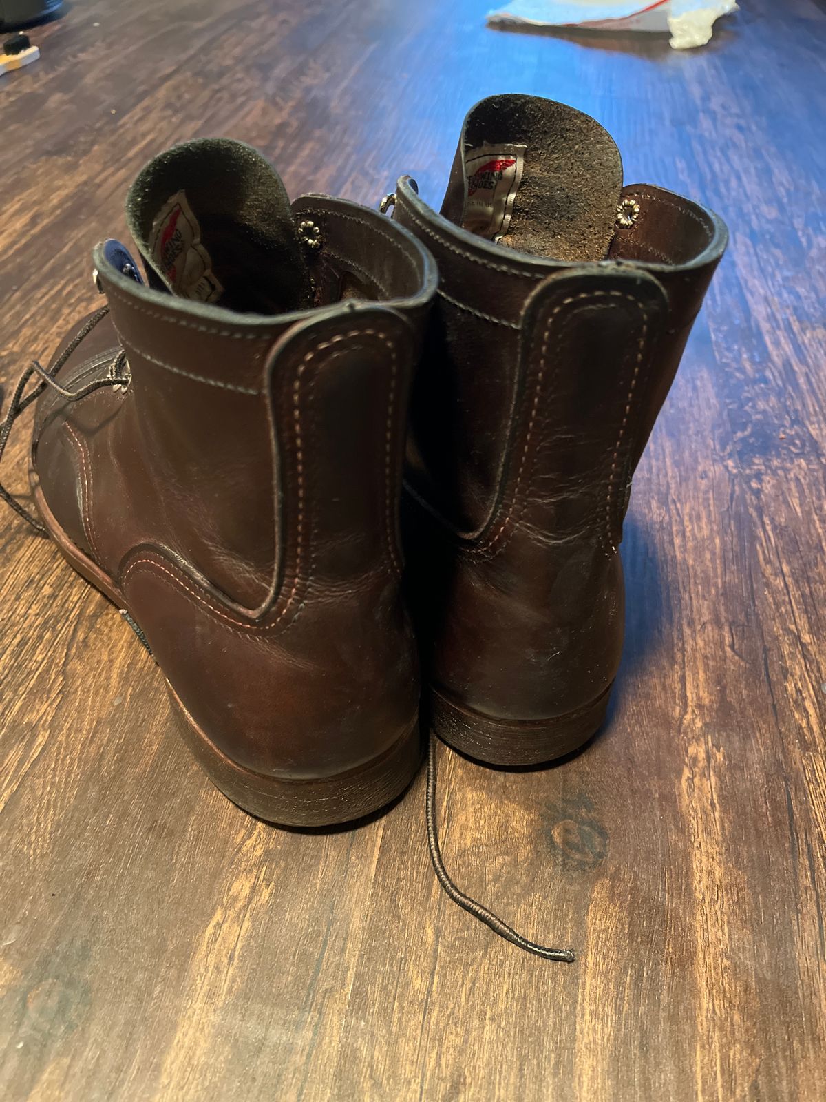 Photo by mluchterhand on December 5, 2023 of the Red Wing Iron Ranger in S.B. Foot Amber Harness.