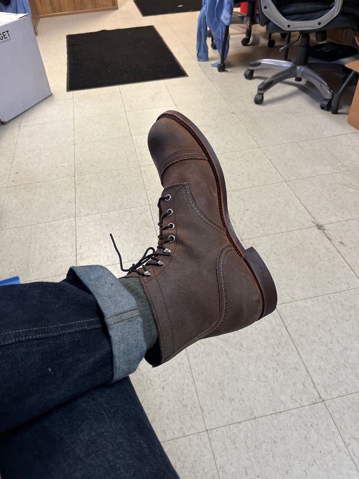 Photo by mluchterhand on December 6, 2023 of the Red Wing Iron Ranger in Unknown Material.