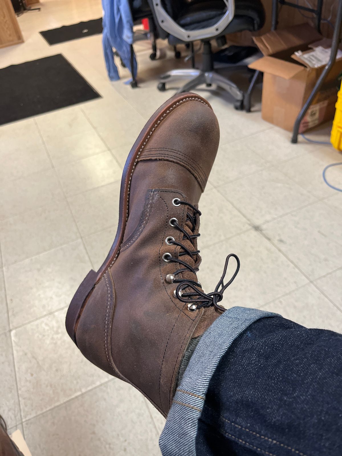 Photo by mluchterhand on December 6, 2023 of the Red Wing Iron Ranger in Unknown Material.