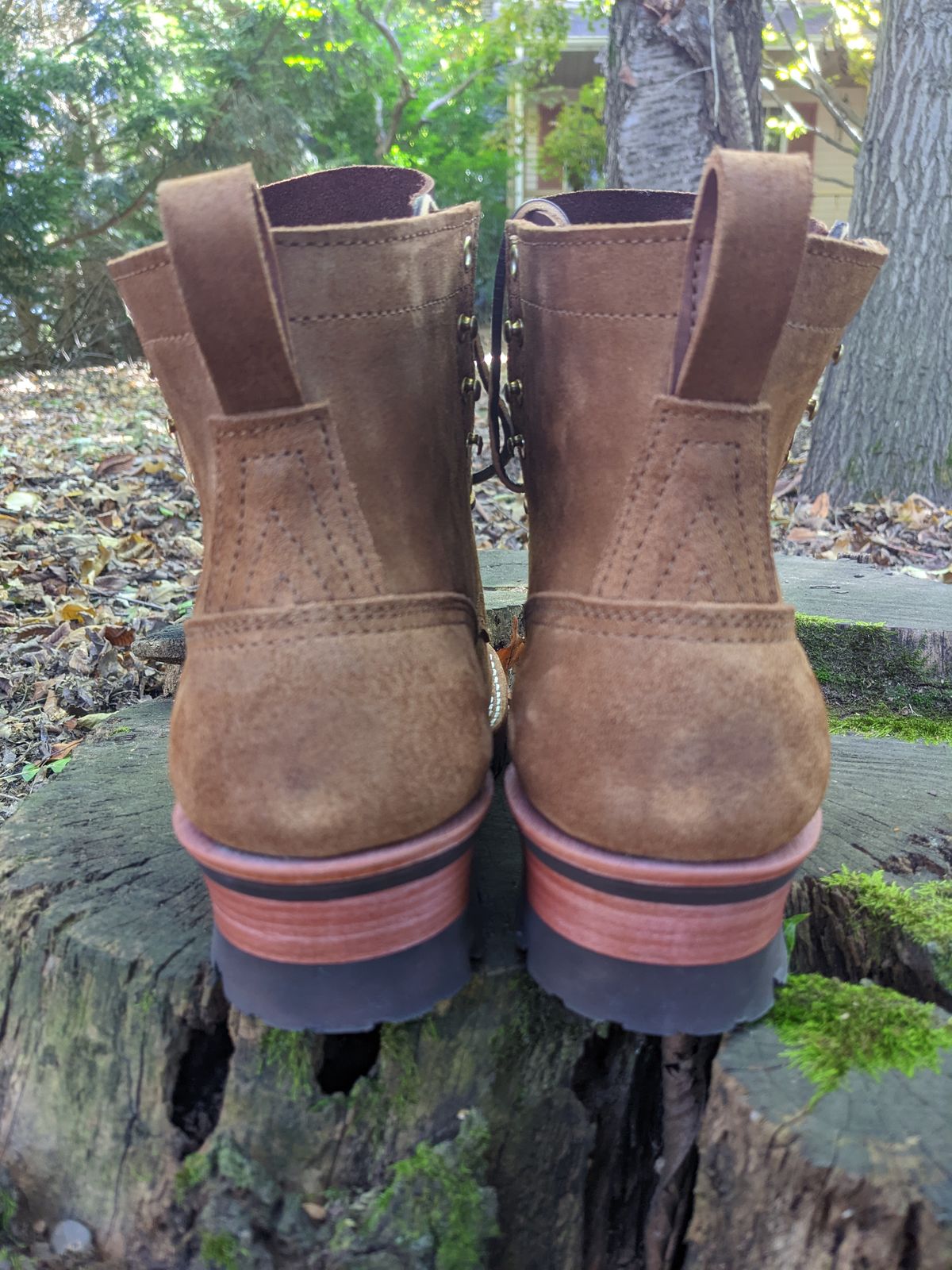 Photo by HairySuede on October 3, 2022 of the Nicks Urban Logger in Seidel 1964 Brown Roughout.