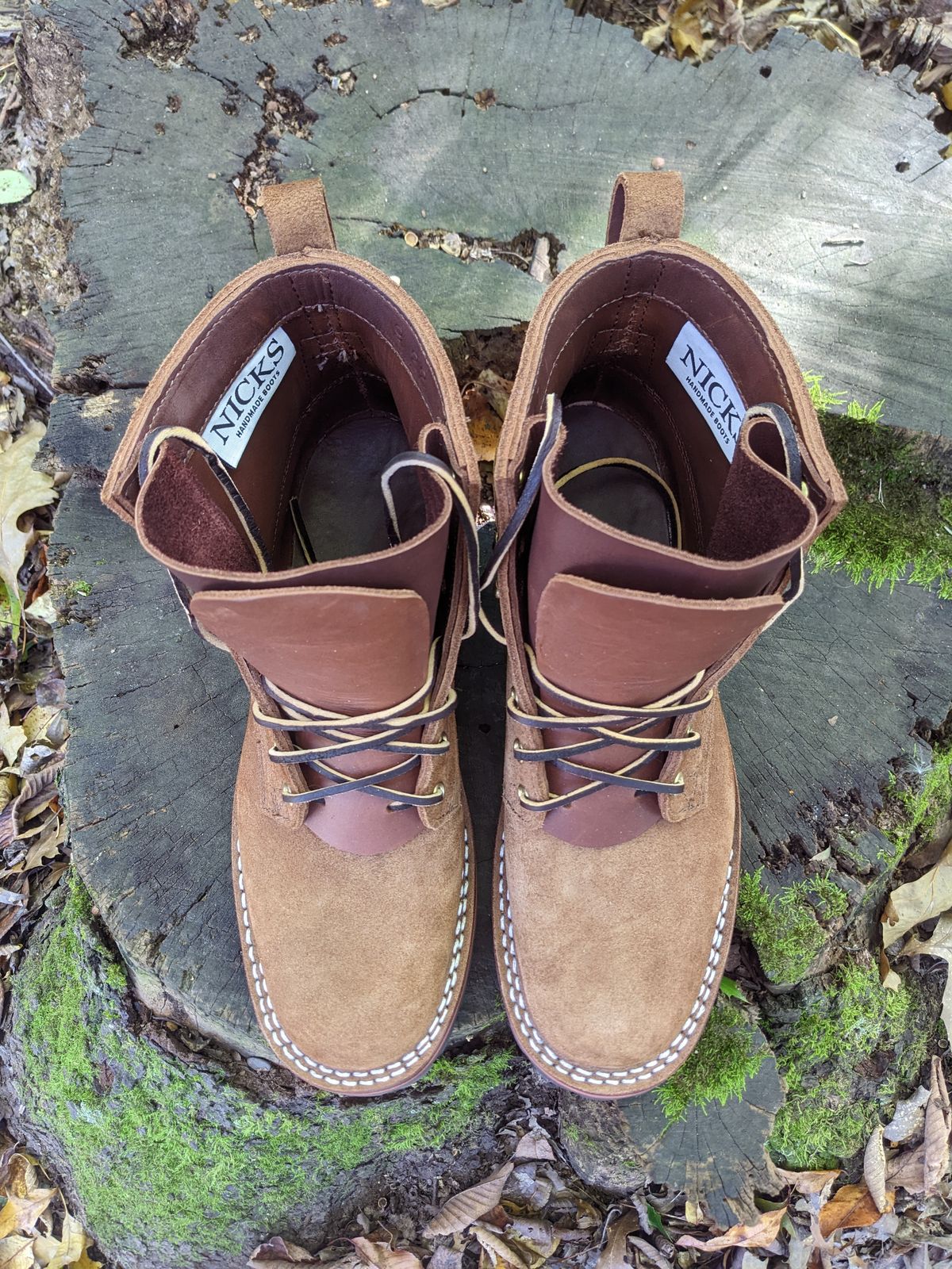 Photo by HairySuede on October 3, 2022 of the Nicks Urban Logger in Seidel 1964 Brown Roughout.