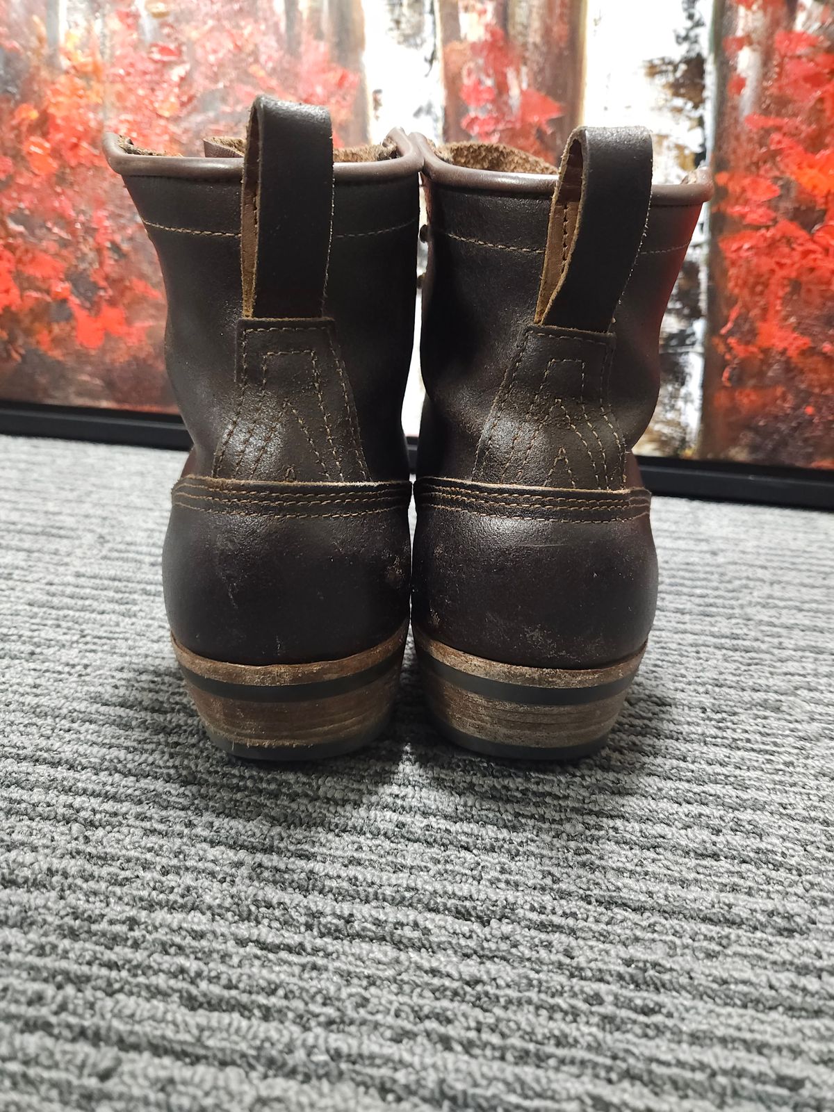 Photo by TheSaganite on April 6, 2024 of the Nicks Robert in Horween Brown Waxed Flesh.