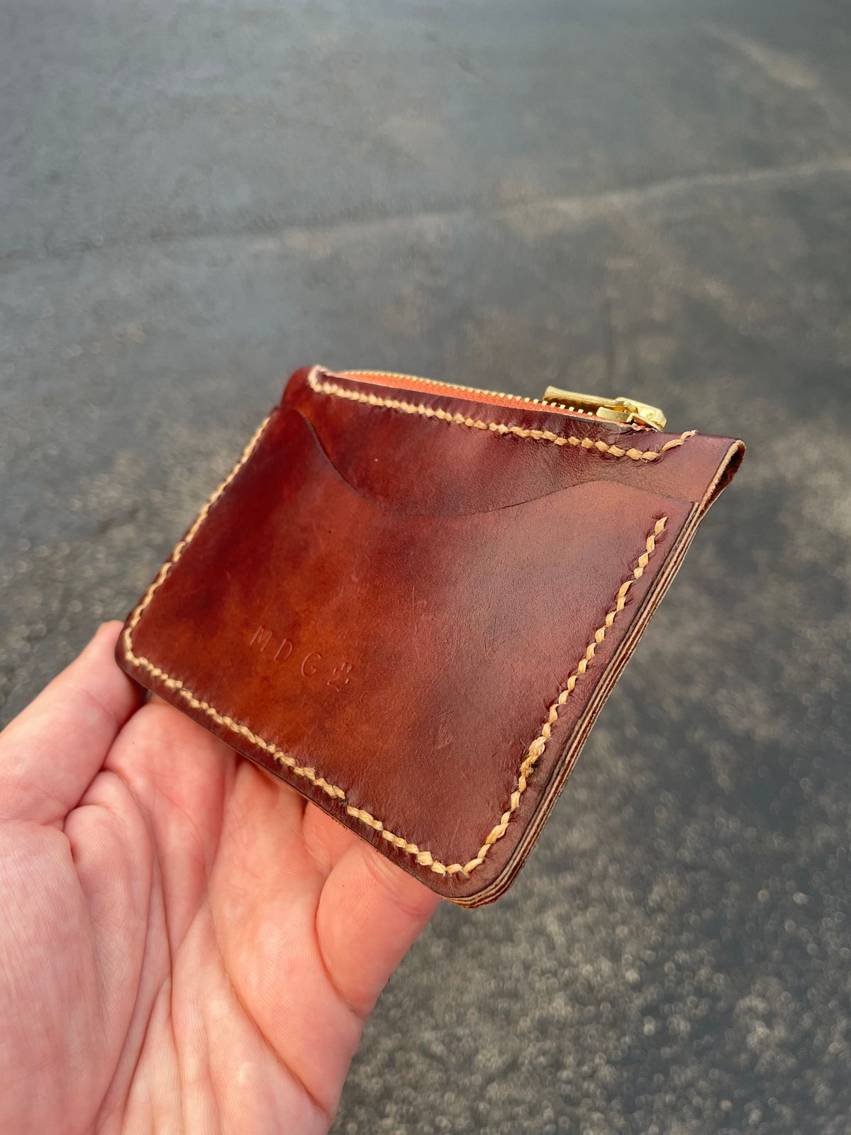 Photo by solidsalami117 on October 5, 2025 of the Self-Made Zip Wallet in “Bracklen” Ilcea Museum Calf.