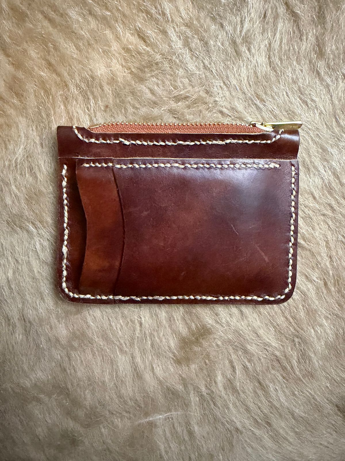 Photo by solidsalami117 on December 6, 2025 of the Self-Made Zip Wallet in “Bracklen” Ilcea Museum Calf.