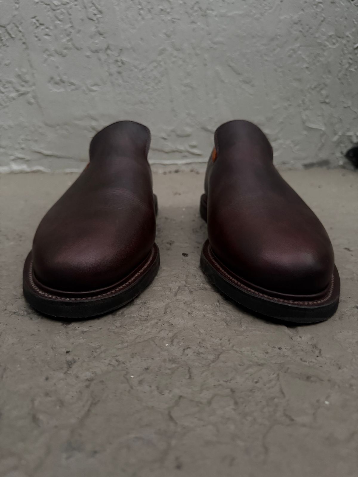 Photo by solidsalami117 on November 1, 2025 of the Viberg Slipper in C.F. Stead Whiskey Phoenix.