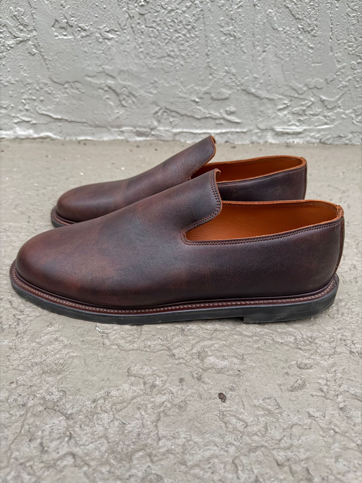 Photo by solidsalami117 on November 1, 2025 of the Viberg Slipper in C.F. Stead Whiskey Phoenix.