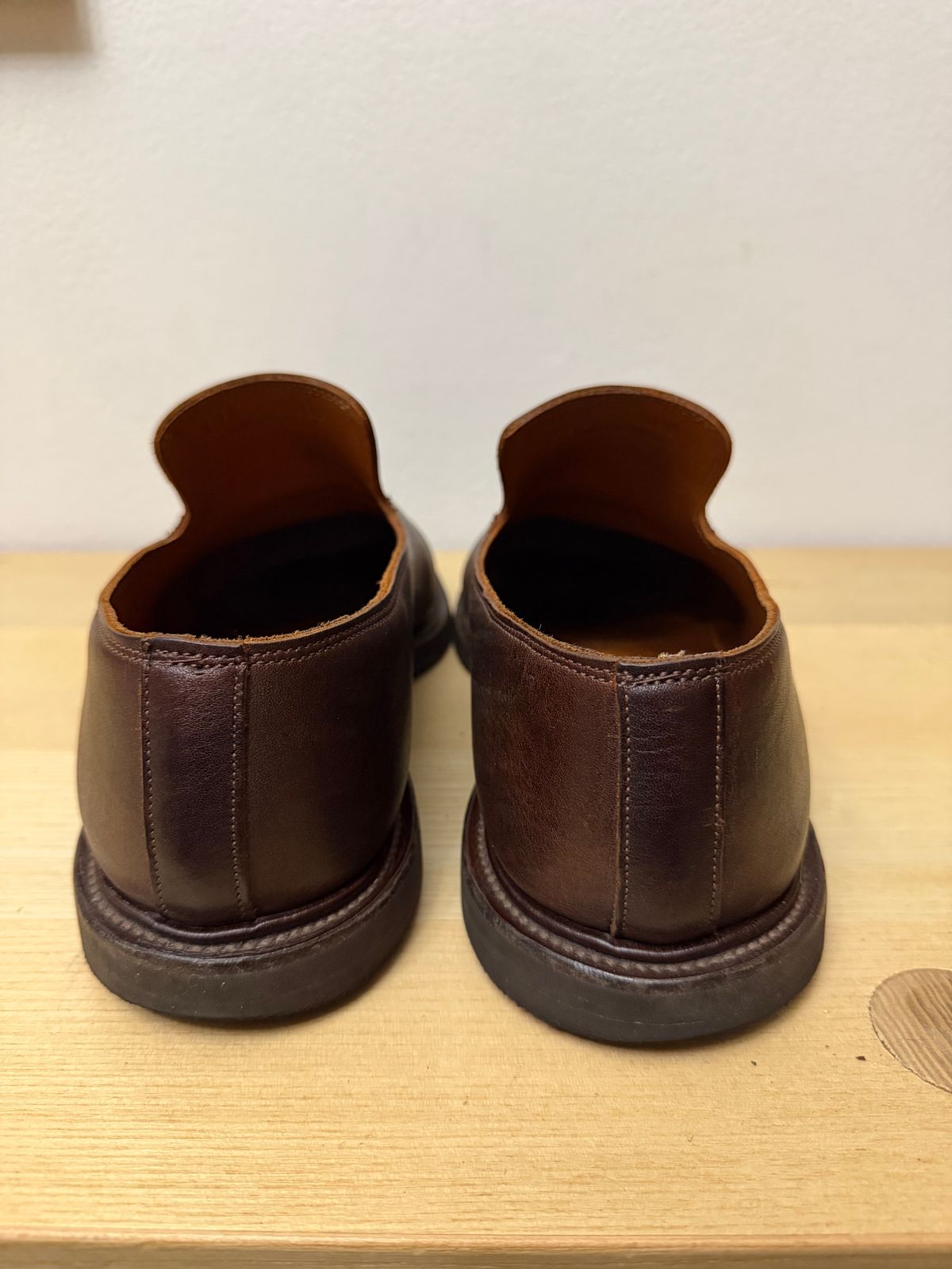 Photo by solidsalami117 on December 6, 2025 of the Viberg Slipper in C.F. Stead Whiskey Phoenix.