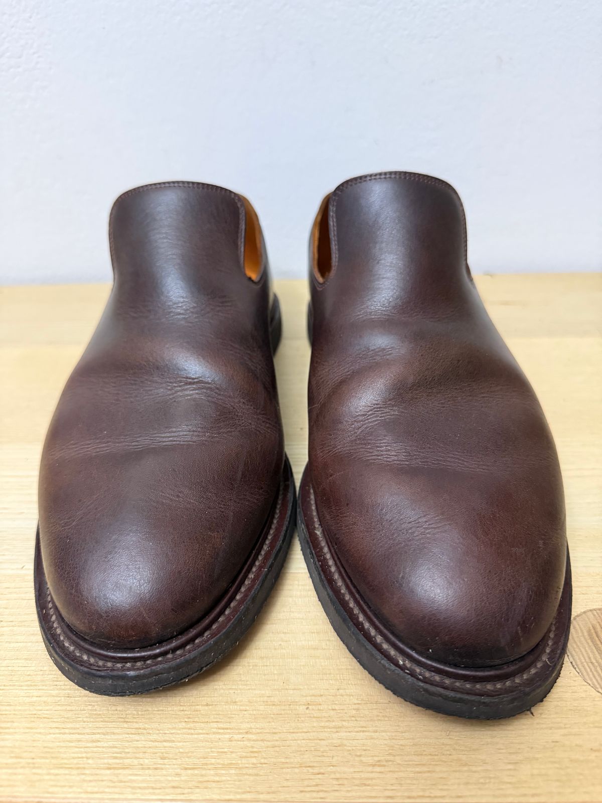 Photo by solidsalami117 on December 6, 2025 of the Viberg Slipper in C.F. Stead Whiskey Phoenix.