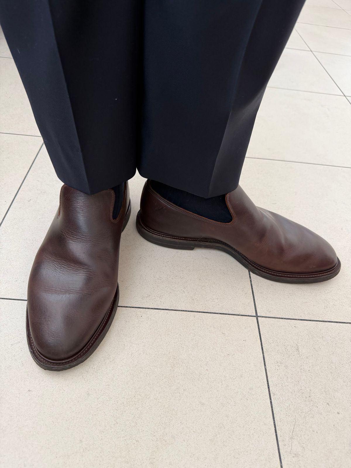 Photo by solidsalami117 on February 5, 2026 of the Viberg Slipper in C.F. Stead Whiskey Phoenix.