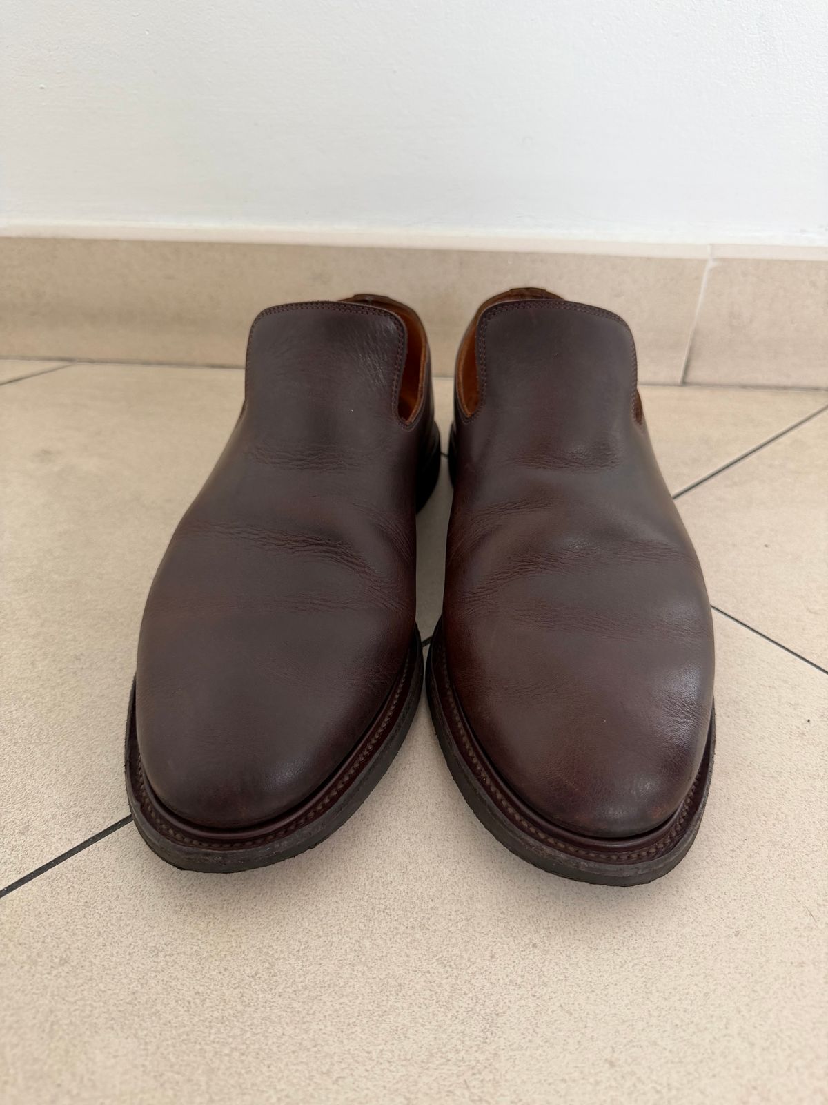 Photo by solidsalami117 on February 5, 2026 of the Viberg Slipper in C.F. Stead Whiskey Phoenix.