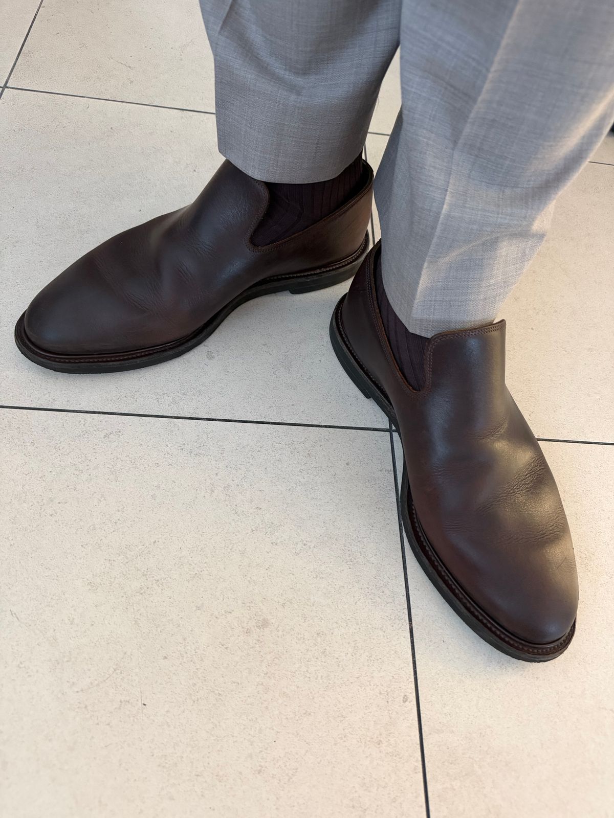 Photo by solidsalami117 on March 5, 2026 of the Viberg Slipper in C.F. Stead Whiskey Phoenix.