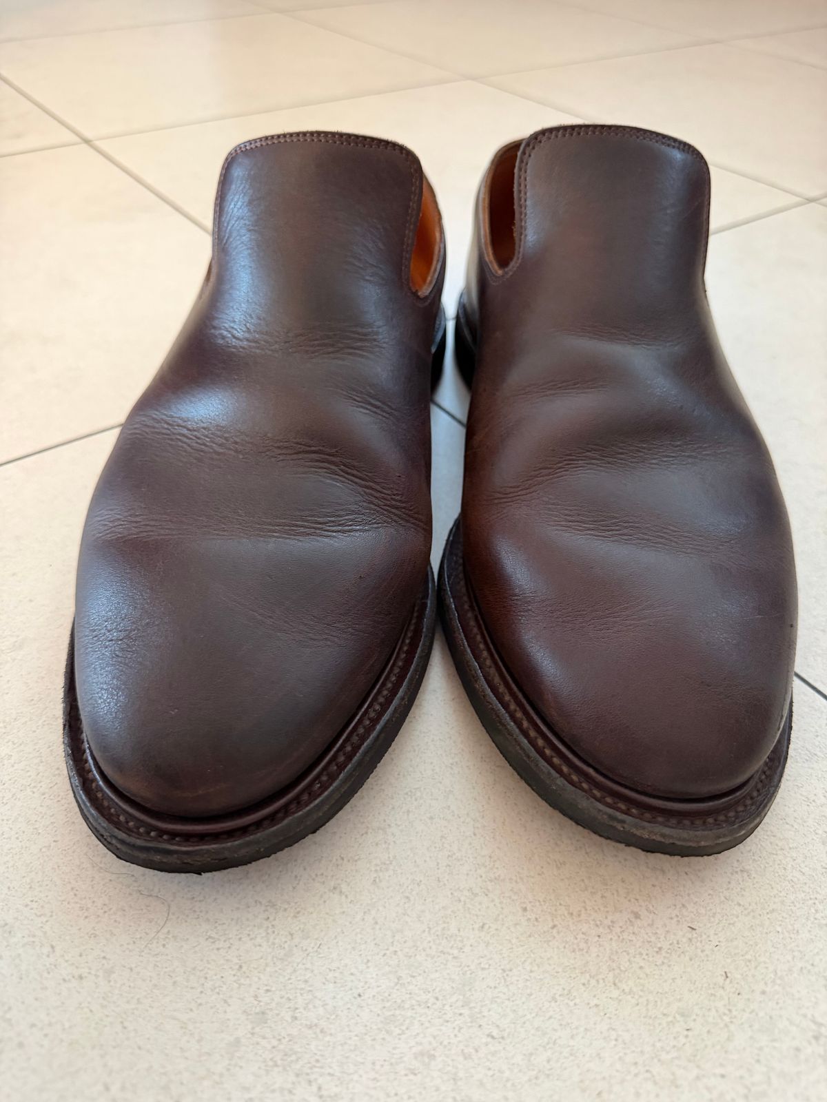 Photo by solidsalami117 on March 5, 2026 of the Viberg Slipper in C.F. Stead Whiskey Phoenix.