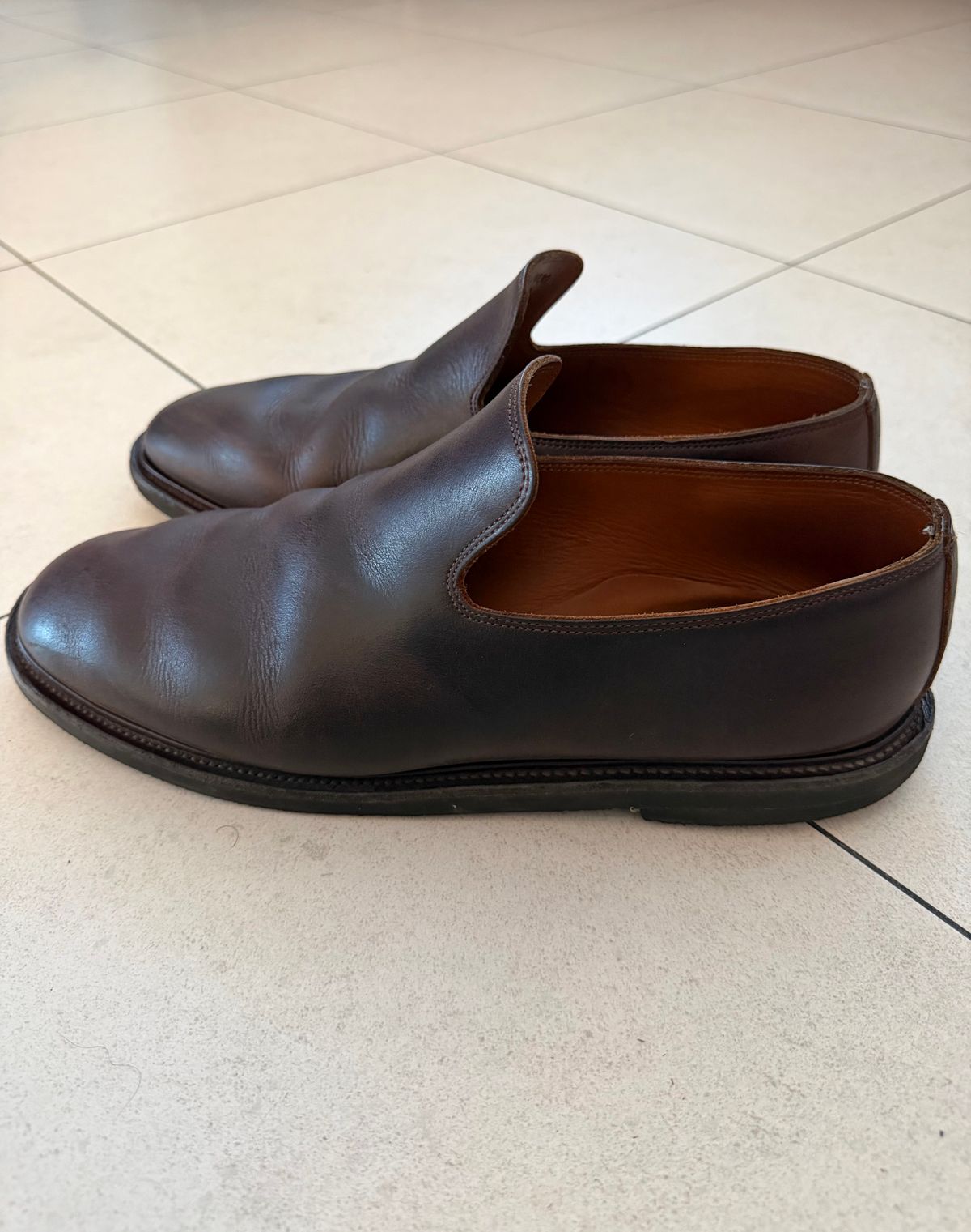 Photo by solidsalami117 on March 5, 2026 of the Viberg Slipper in C.F. Stead Whiskey Phoenix.