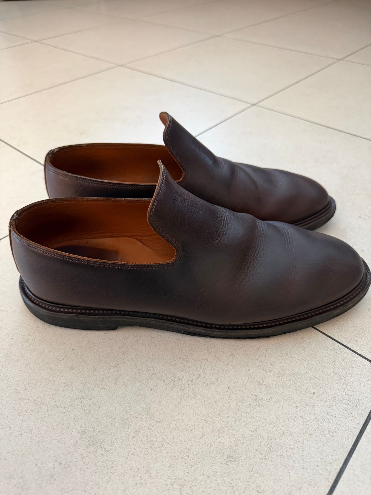 Photo by solidsalami117 on March 5, 2026 of the Viberg Slipper in C.F. Stead Whiskey Phoenix.