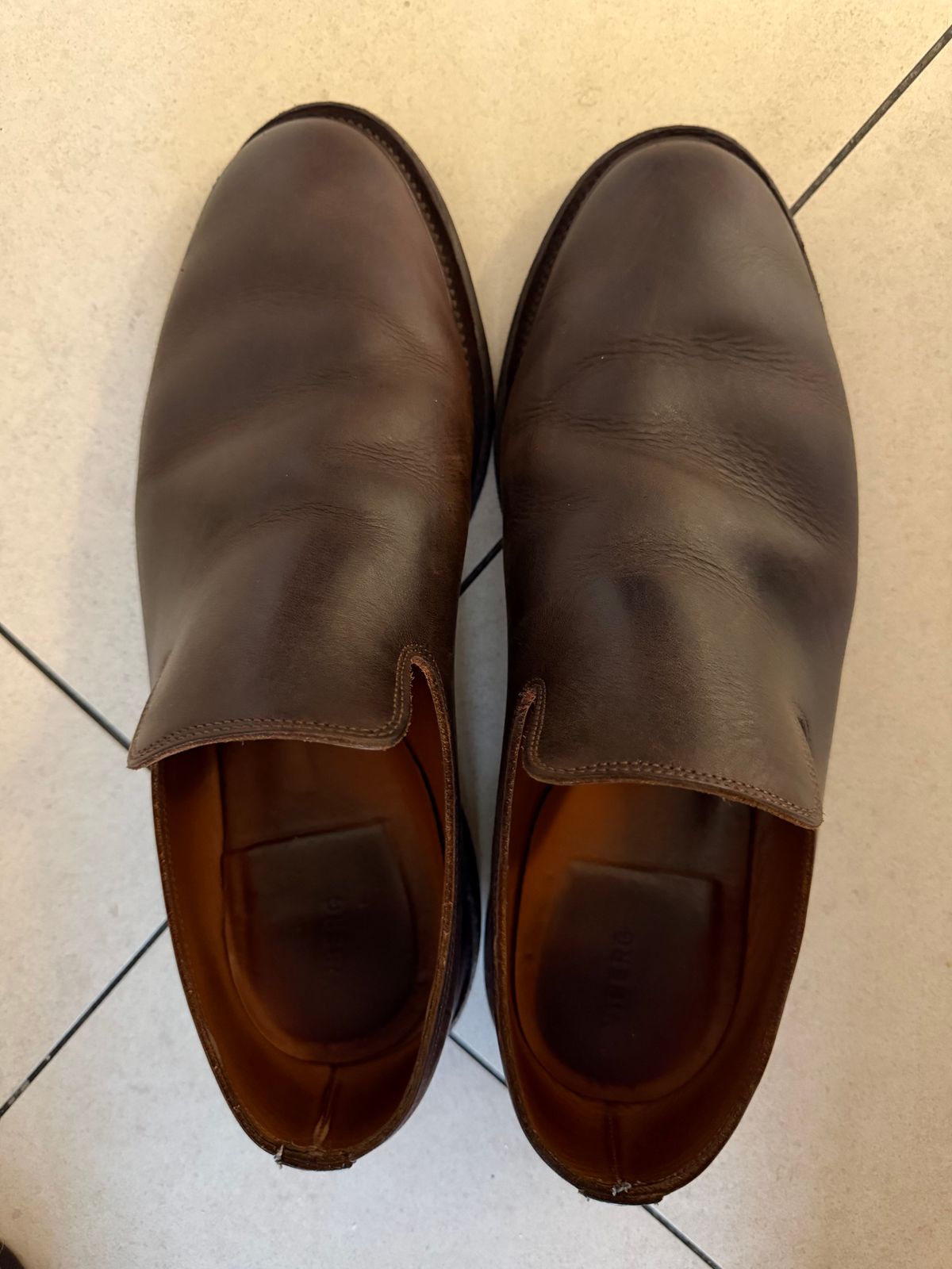 Photo by solidsalami117 on March 5, 2026 of the Viberg Slipper in C.F. Stead Whiskey Phoenix.