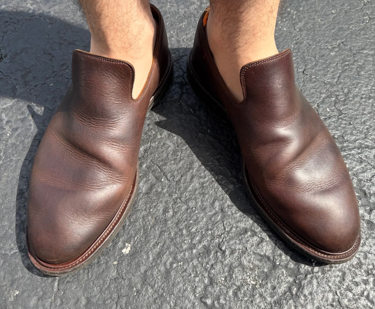 Photo by solidsalami117 on April 4, 2026 of the Viberg Slipper in C.F. Stead Whiskey Phoenix.