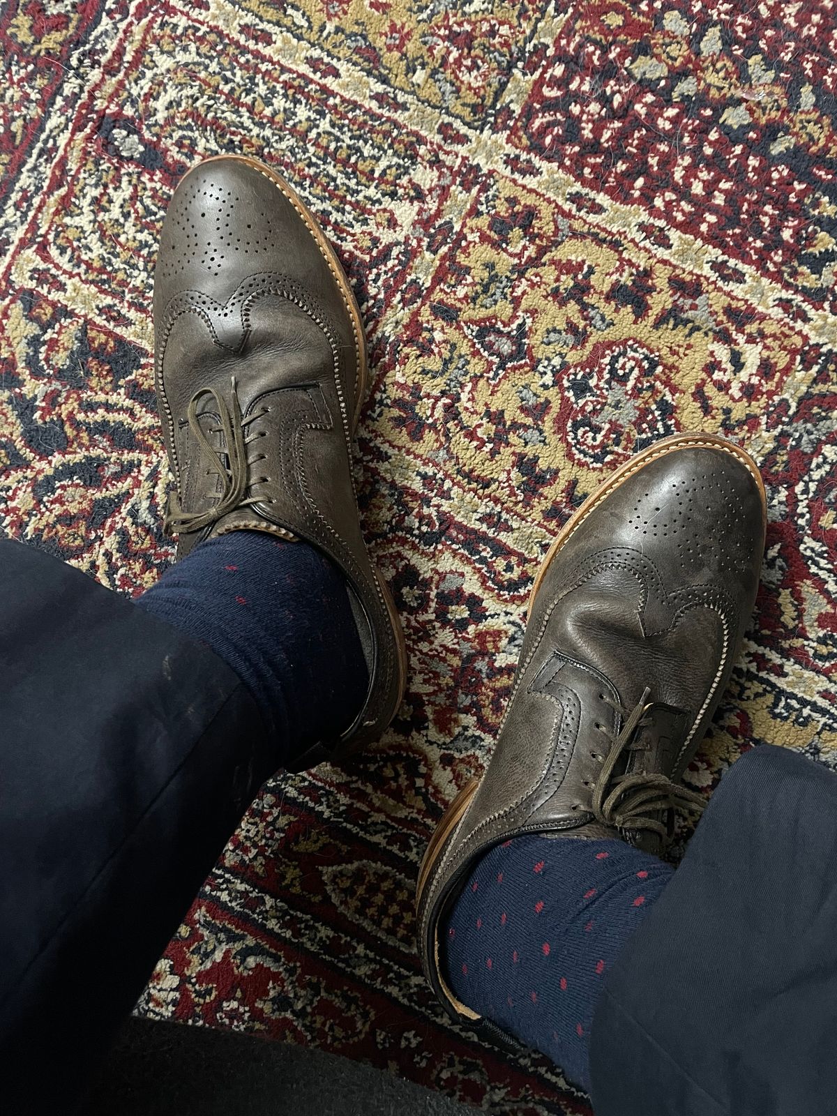 Photo by solidsalami117 on November 5, 2024 of the Viberg Brogue Shoe in Dust Calf.