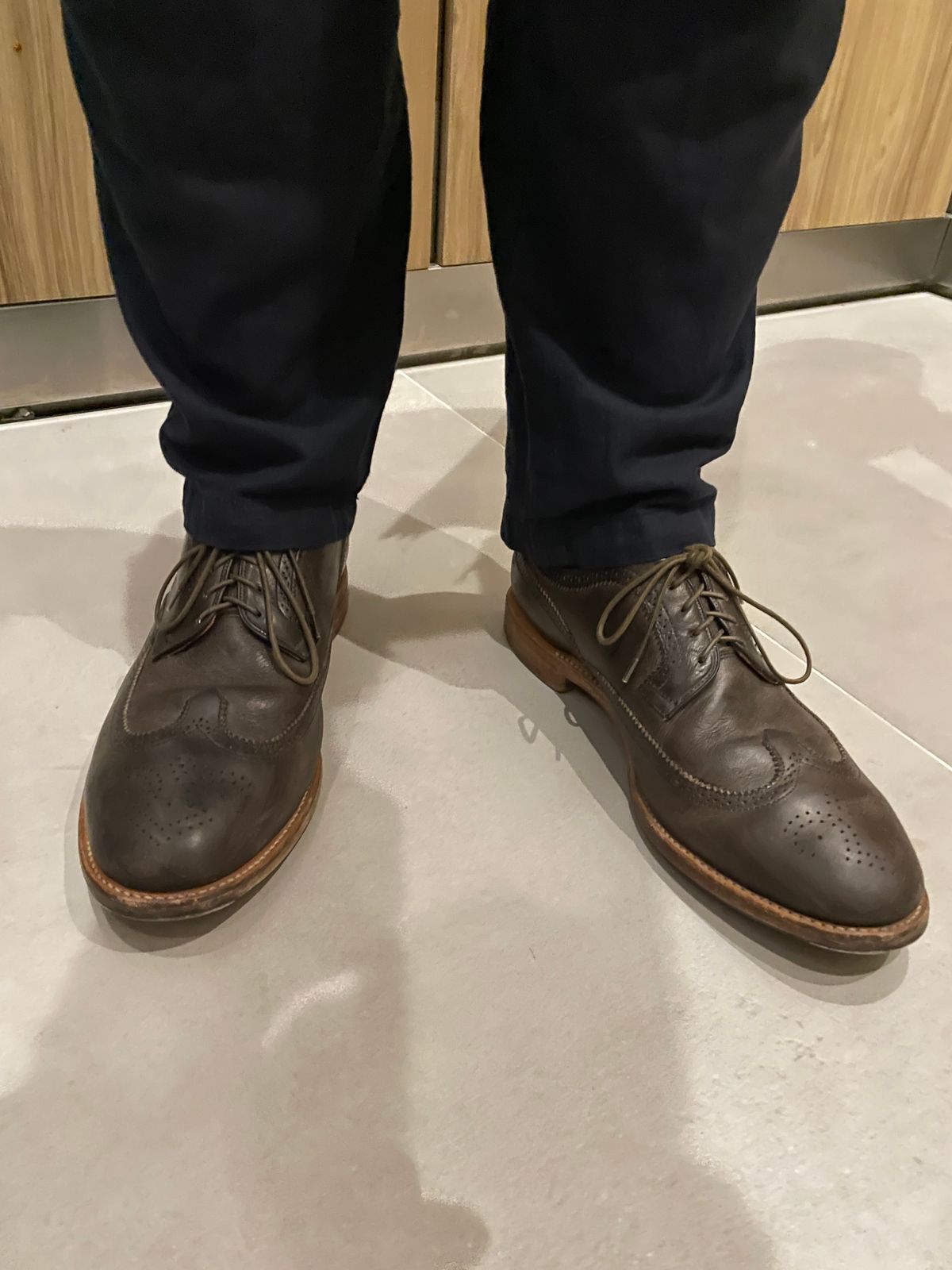 Photo by solidsalami117 on February 5, 2025 of the Viberg Brogue Shoe in Dust Calf.