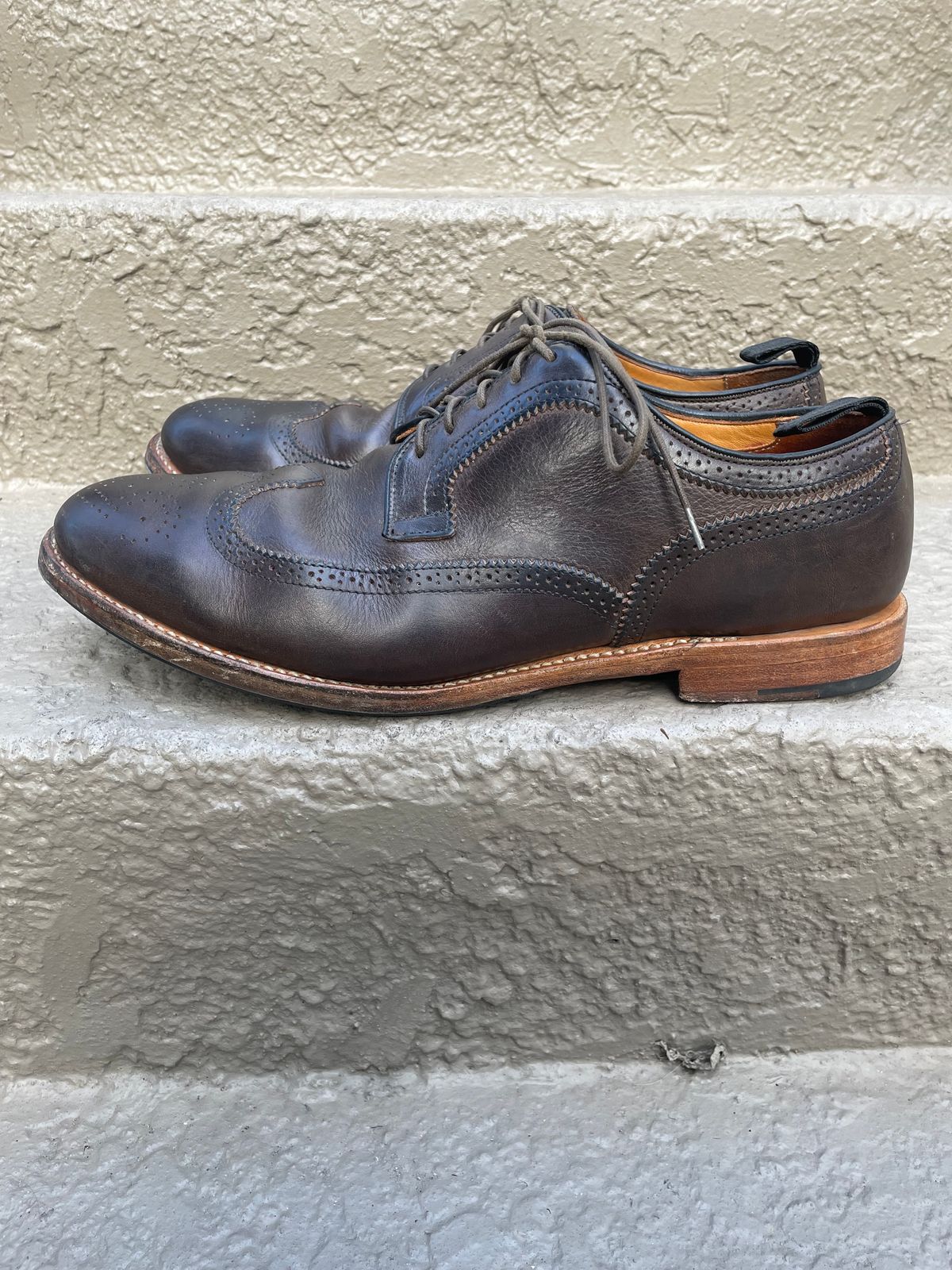 Photo by solidsalami117 on April 5, 2025 of the Viberg Brogue Shoe in Dust Calf.