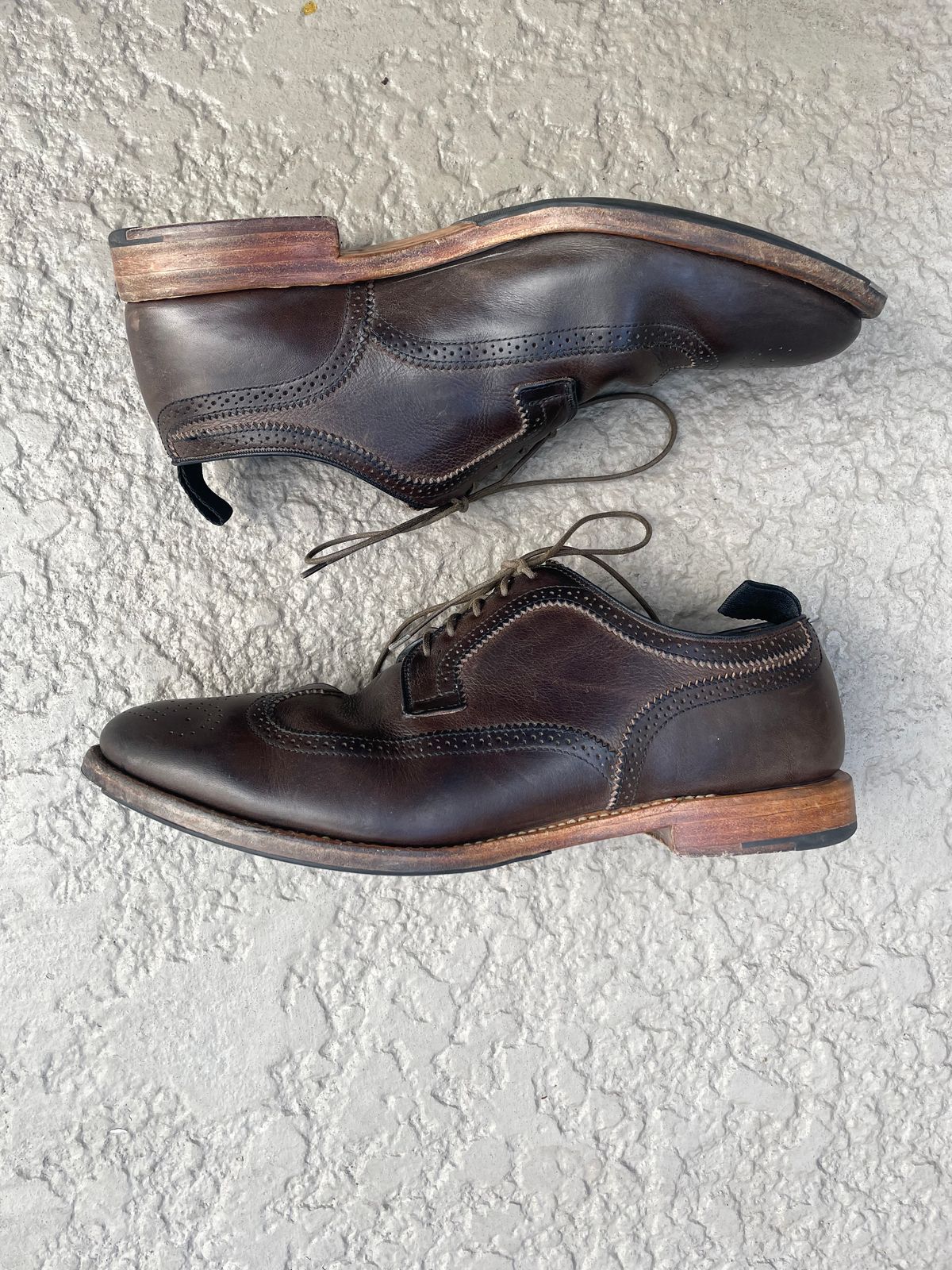 Photo by solidsalami117 on April 5, 2025 of the Viberg Brogue Shoe in Dust Calf.