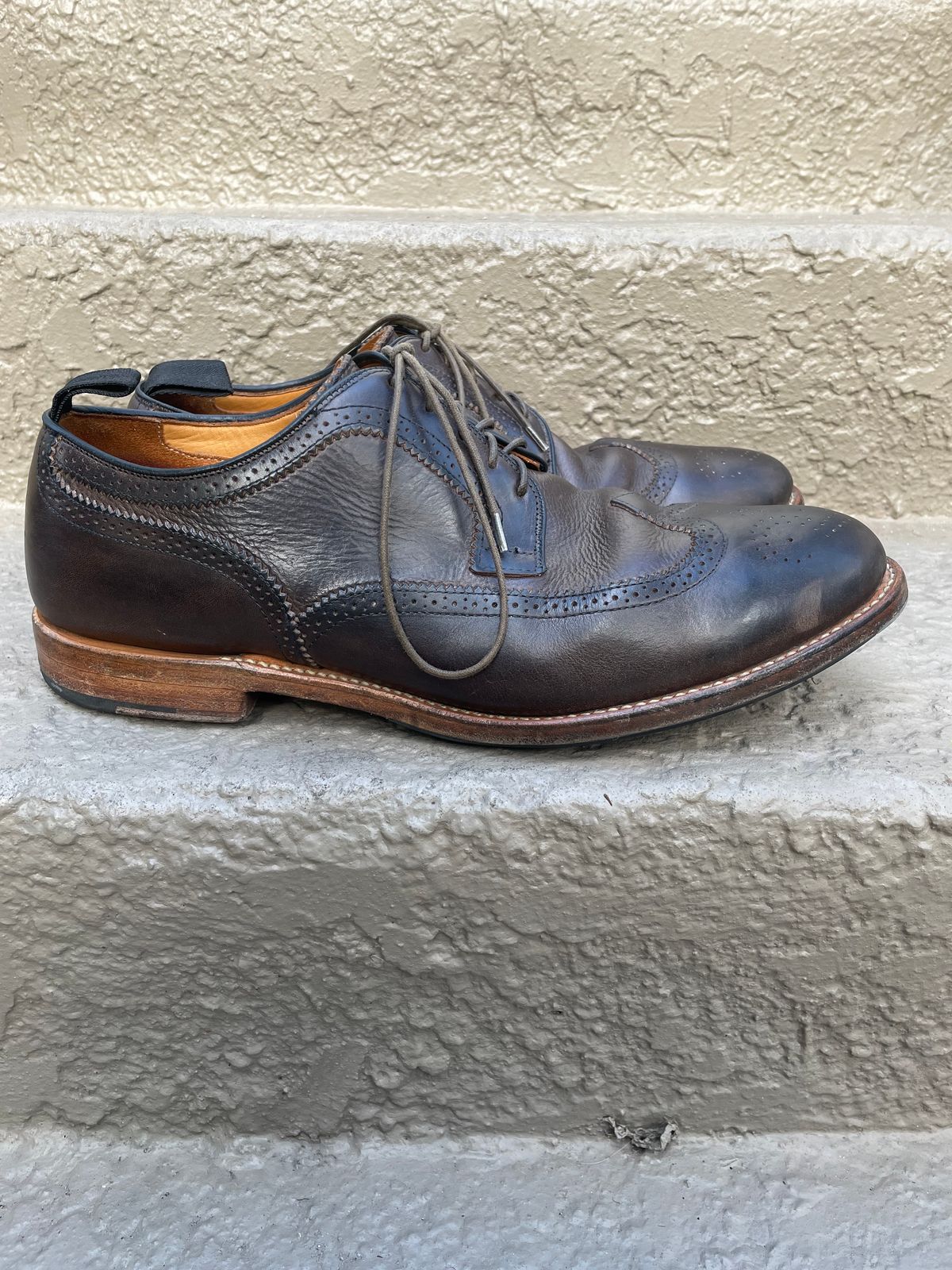 Photo by solidsalami117 on April 5, 2025 of the Viberg Brogue Shoe in Dust Calf.